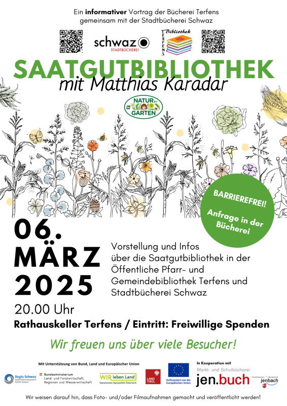 Plakat für die Veranstaltung Saatgutbibliothek