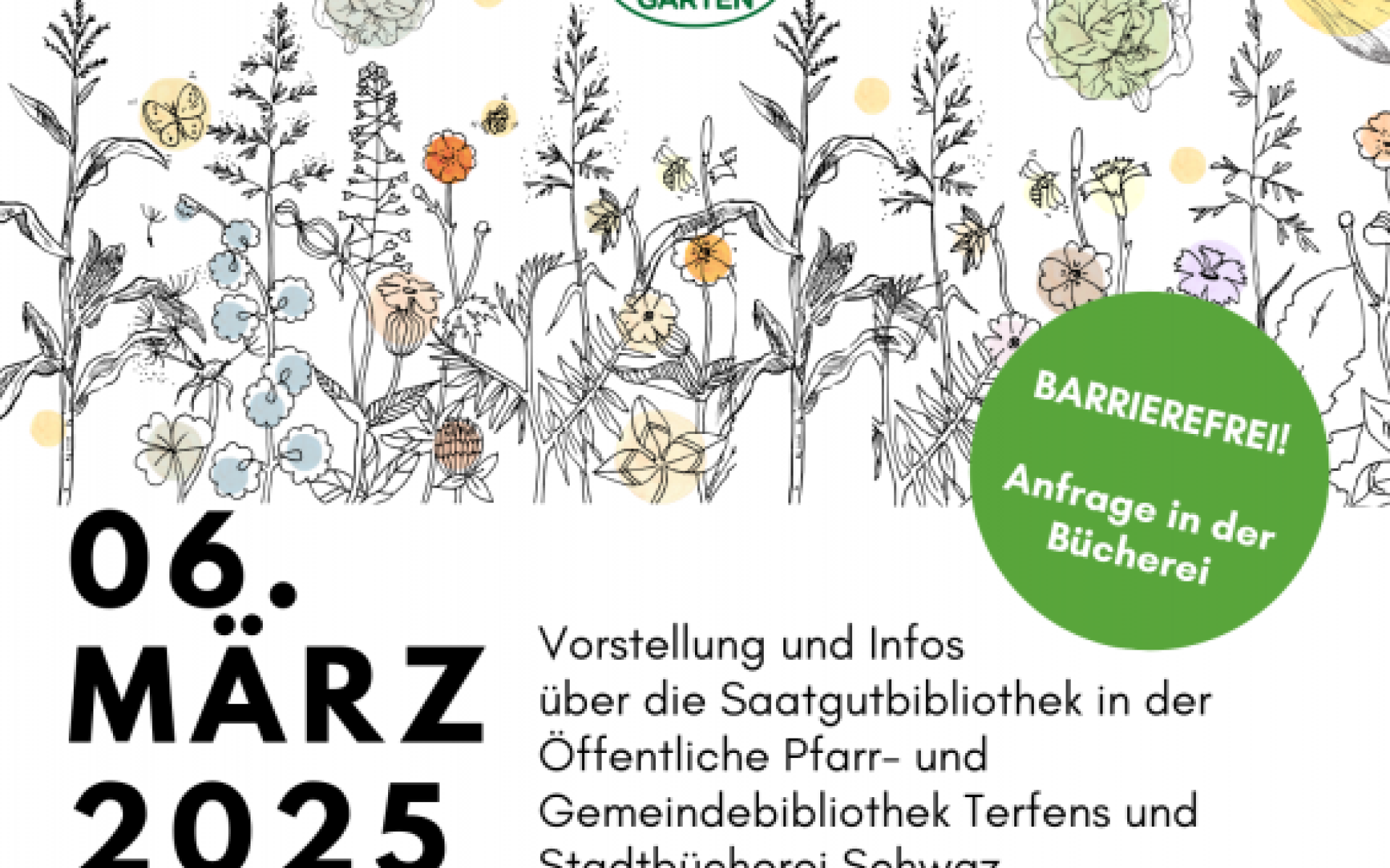 Plakat für die Veranstaltung Saatgutbibliothek