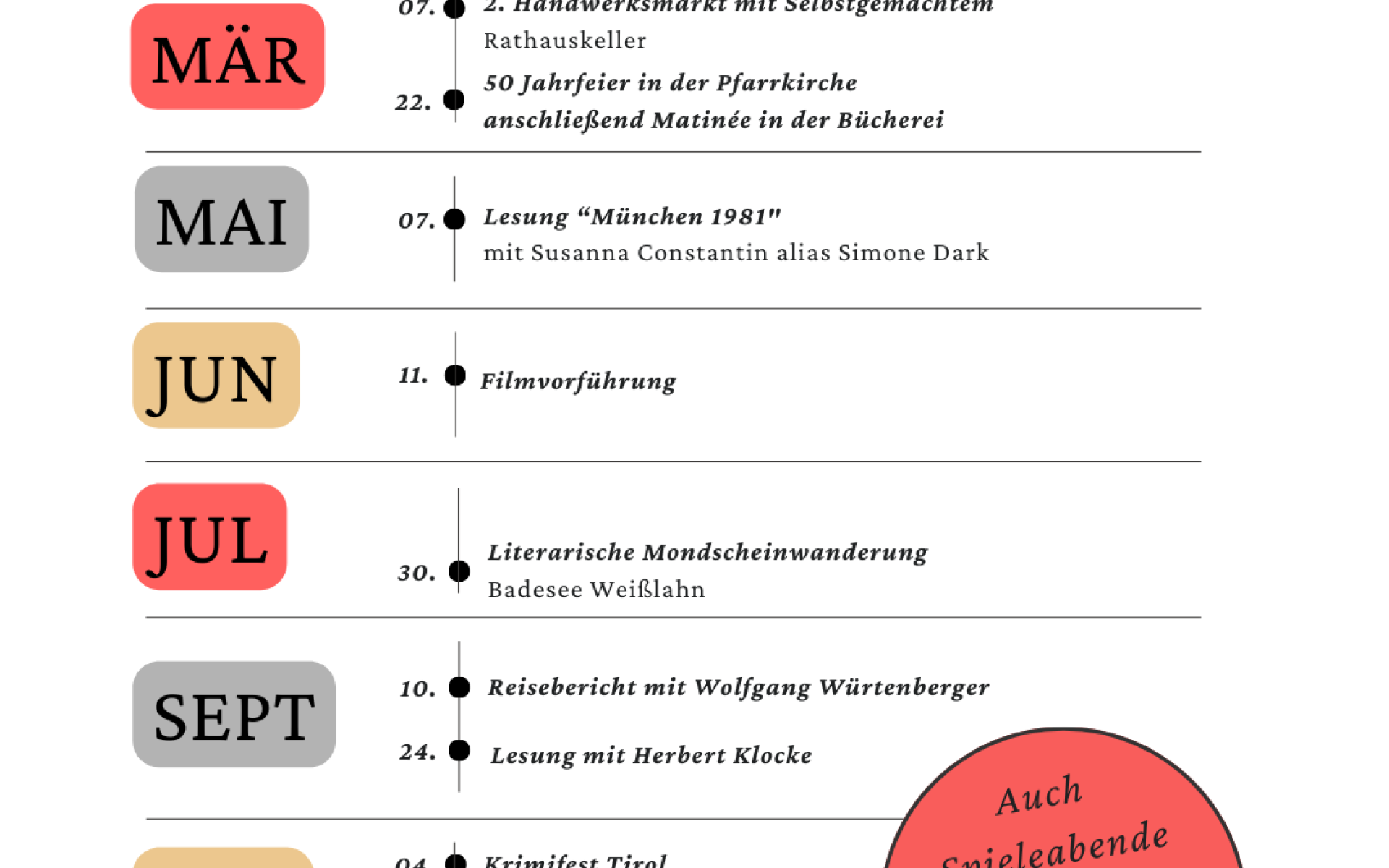 Veranstaltungsübersicht 2026