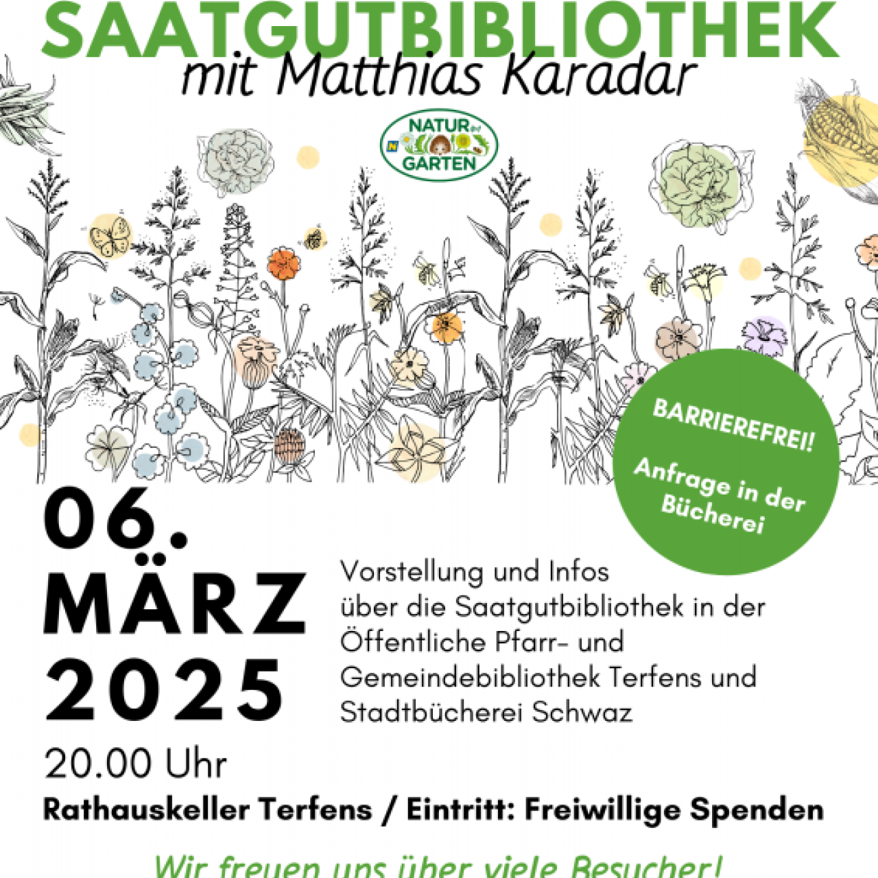 Plakat für die Veranstaltung Saatgutbibliothek